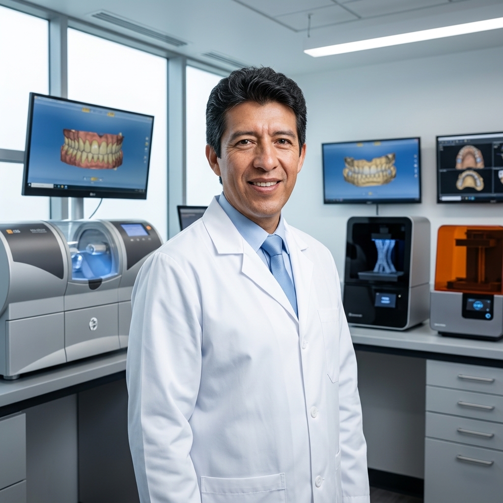 Dr. Javier Villavicencio en el Laboratorio